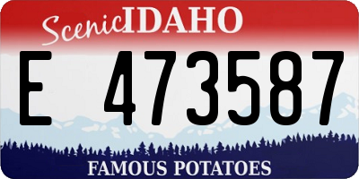 ID license plate E473587