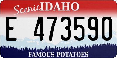 ID license plate E473590