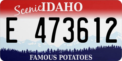 ID license plate E473612