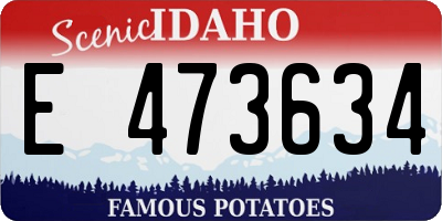 ID license plate E473634