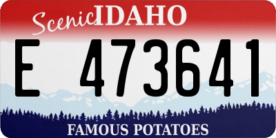 ID license plate E473641