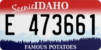 ID license plate E473661