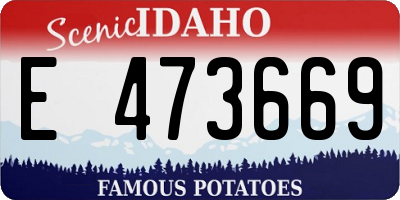 ID license plate E473669