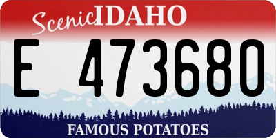 ID license plate E473680