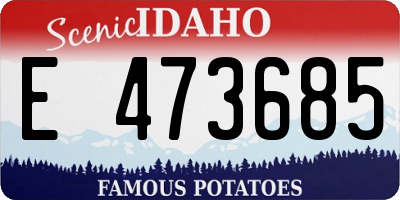 ID license plate E473685