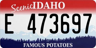 ID license plate E473697