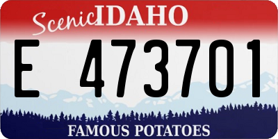 ID license plate E473701