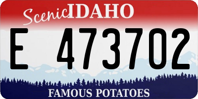 ID license plate E473702