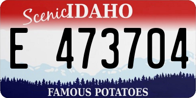 ID license plate E473704