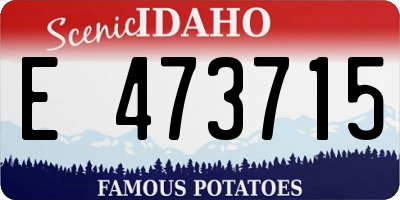 ID license plate E473715