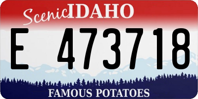 ID license plate E473718