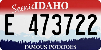 ID license plate E473722