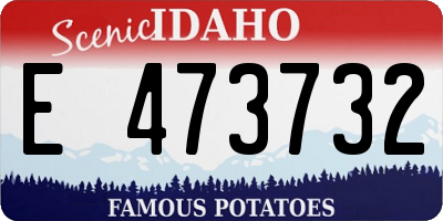 ID license plate E473732