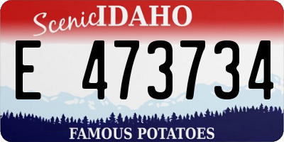 ID license plate E473734
