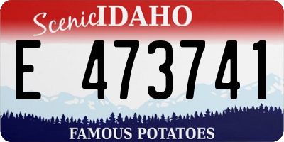 ID license plate E473741