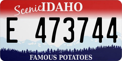 ID license plate E473744