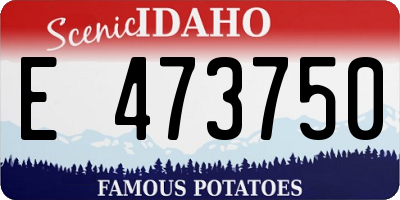 ID license plate E473750