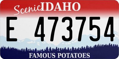 ID license plate E473754