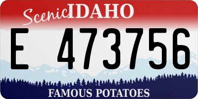 ID license plate E473756