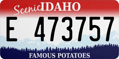 ID license plate E473757