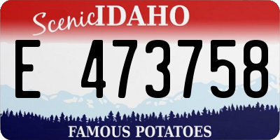 ID license plate E473758