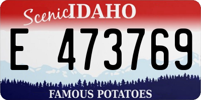 ID license plate E473769
