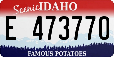 ID license plate E473770