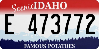 ID license plate E473772