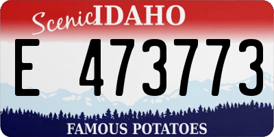 ID license plate E473773
