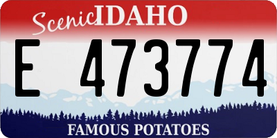 ID license plate E473774