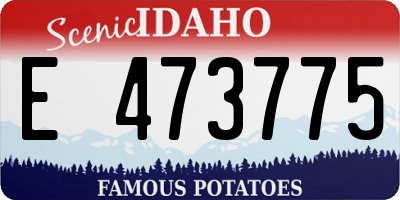 ID license plate E473775