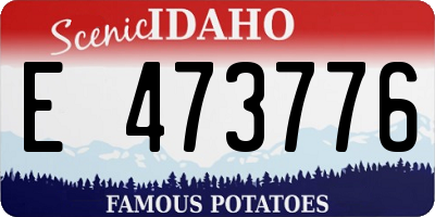 ID license plate E473776