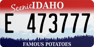 ID license plate E473777