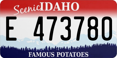 ID license plate E473780
