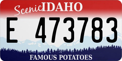 ID license plate E473783