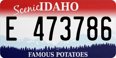 ID license plate E473786