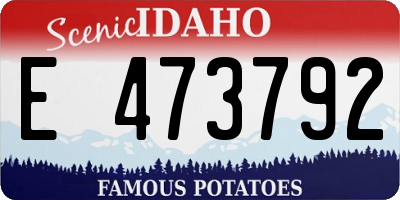 ID license plate E473792