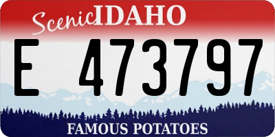 ID license plate E473797
