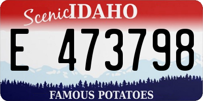ID license plate E473798