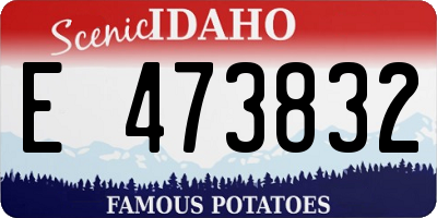 ID license plate E473832