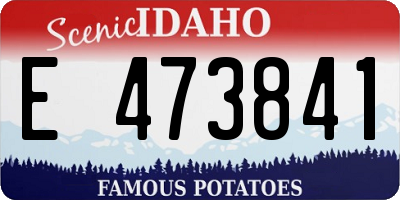 ID license plate E473841