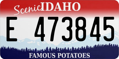 ID license plate E473845
