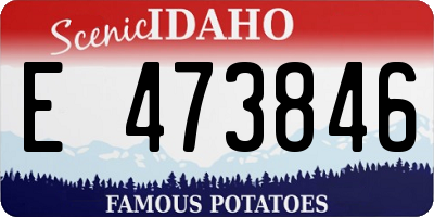 ID license plate E473846