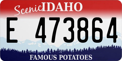 ID license plate E473864
