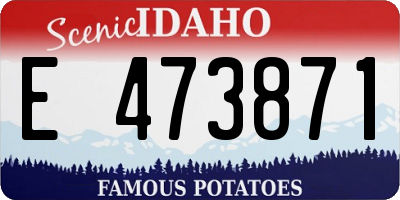 ID license plate E473871