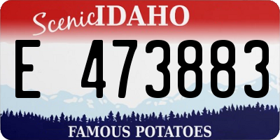 ID license plate E473883