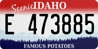ID license plate E473885
