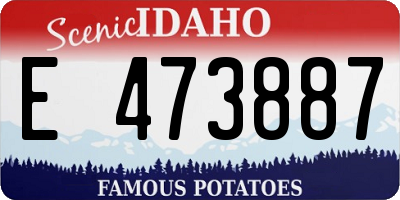 ID license plate E473887
