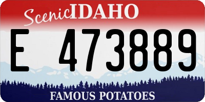 ID license plate E473889