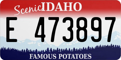 ID license plate E473897